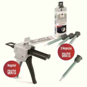 ACTIE: 2K Plastic Repair Set + 35 Mengnozzles + 2K Mengpistool