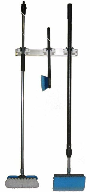 Inox Rail 3 ( wandhouder met 3 steelhouders )